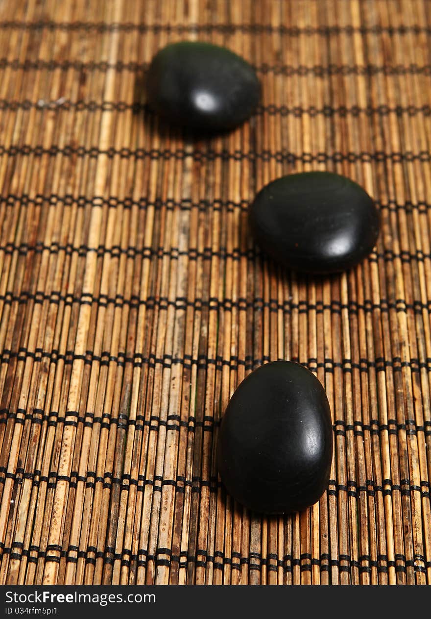 Zen stones with leaves isolated. spa background