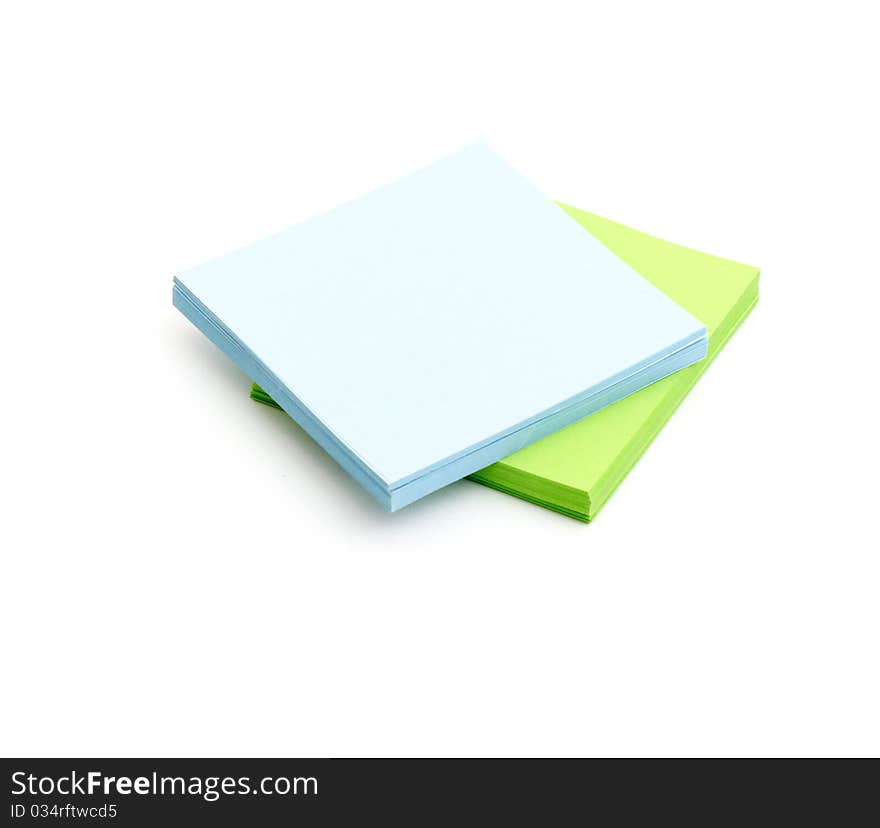 Reminder notes isolated on the white background