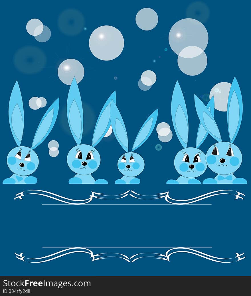 Background with rabbits