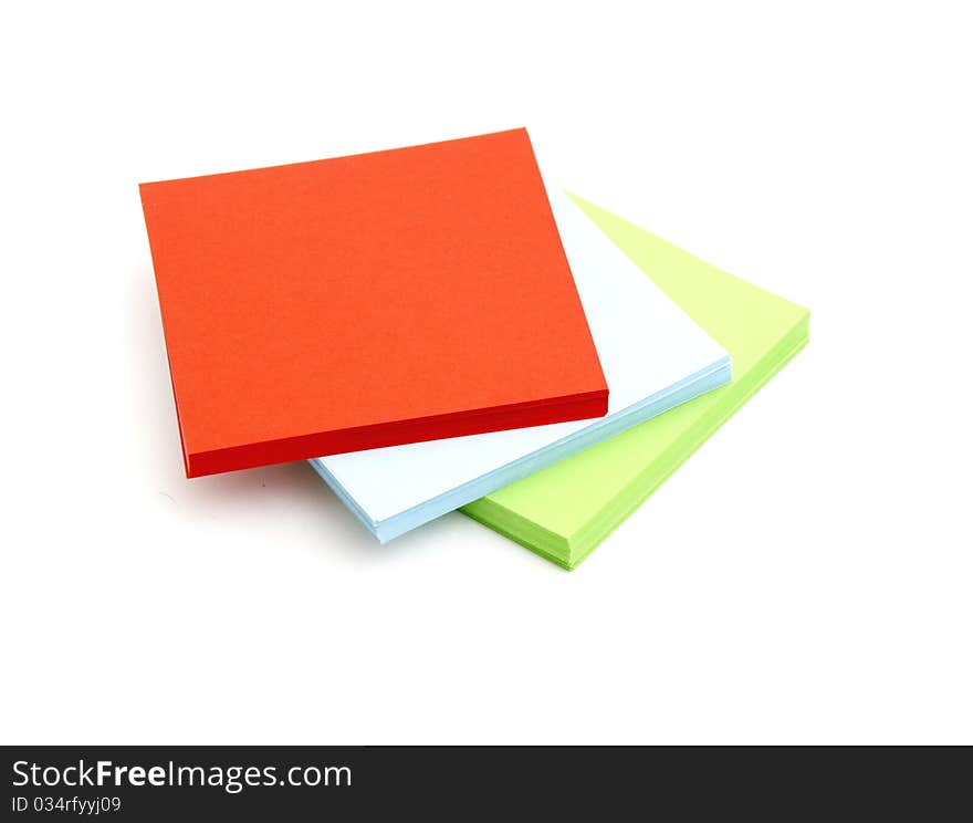 Reminder notes isolated on the white background