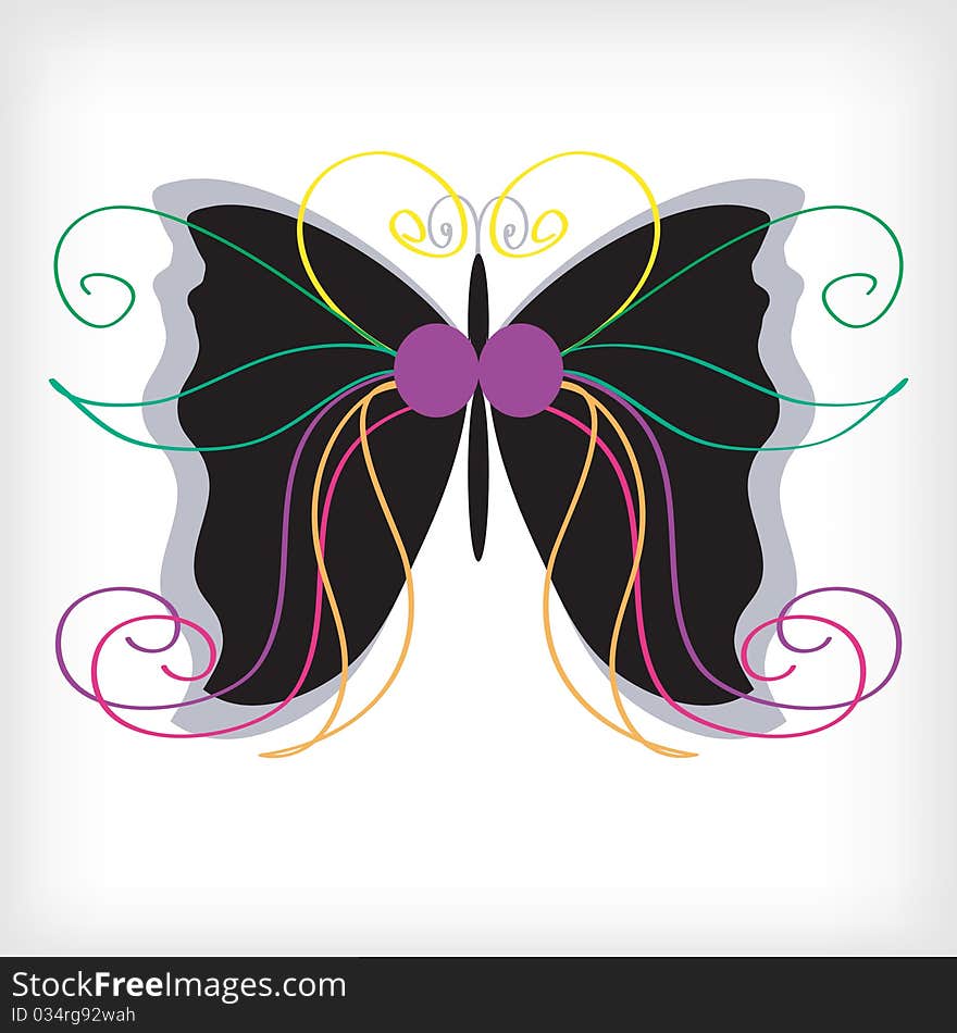 The abstract colour fantastic butterfly