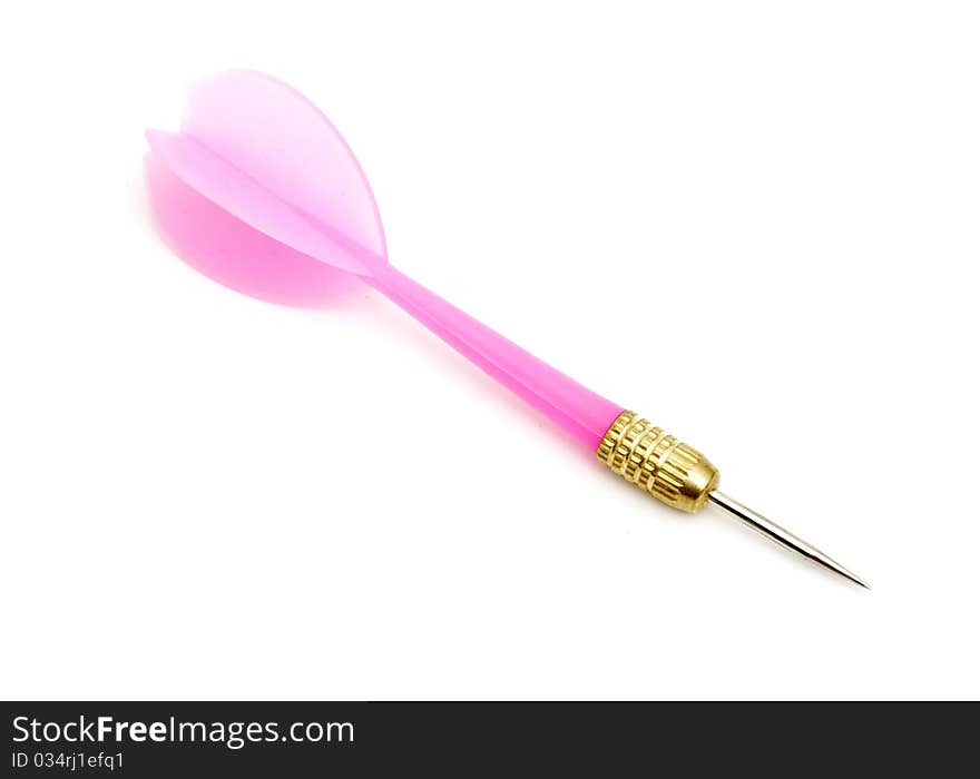 Pink darts isolated on a white background