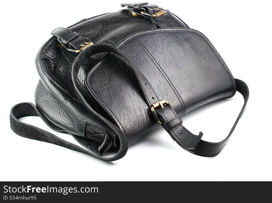 Black leather back