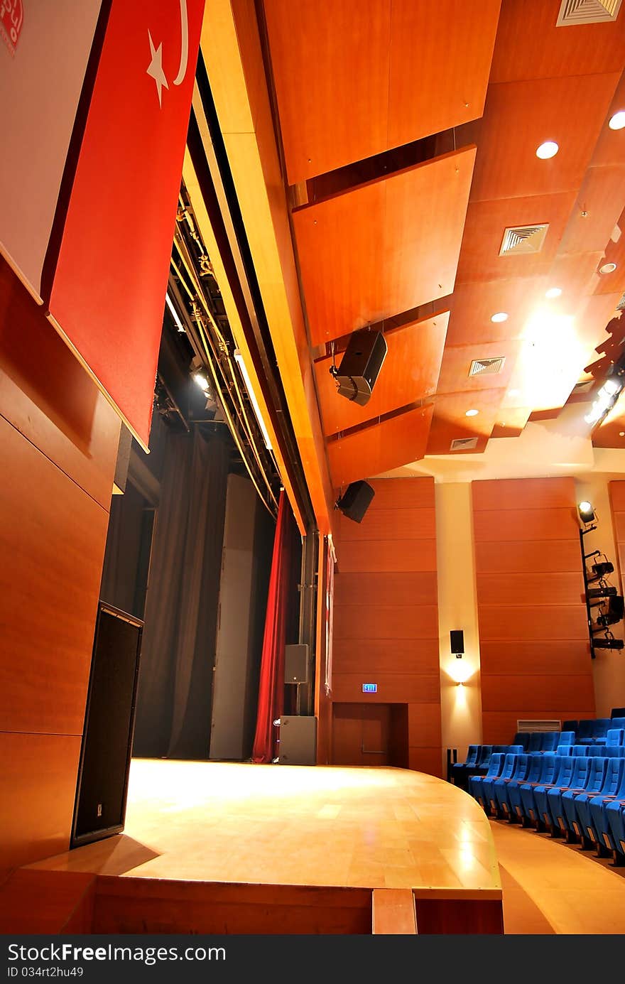 Modern cinema and theater hall. Modern cinema and theater hall