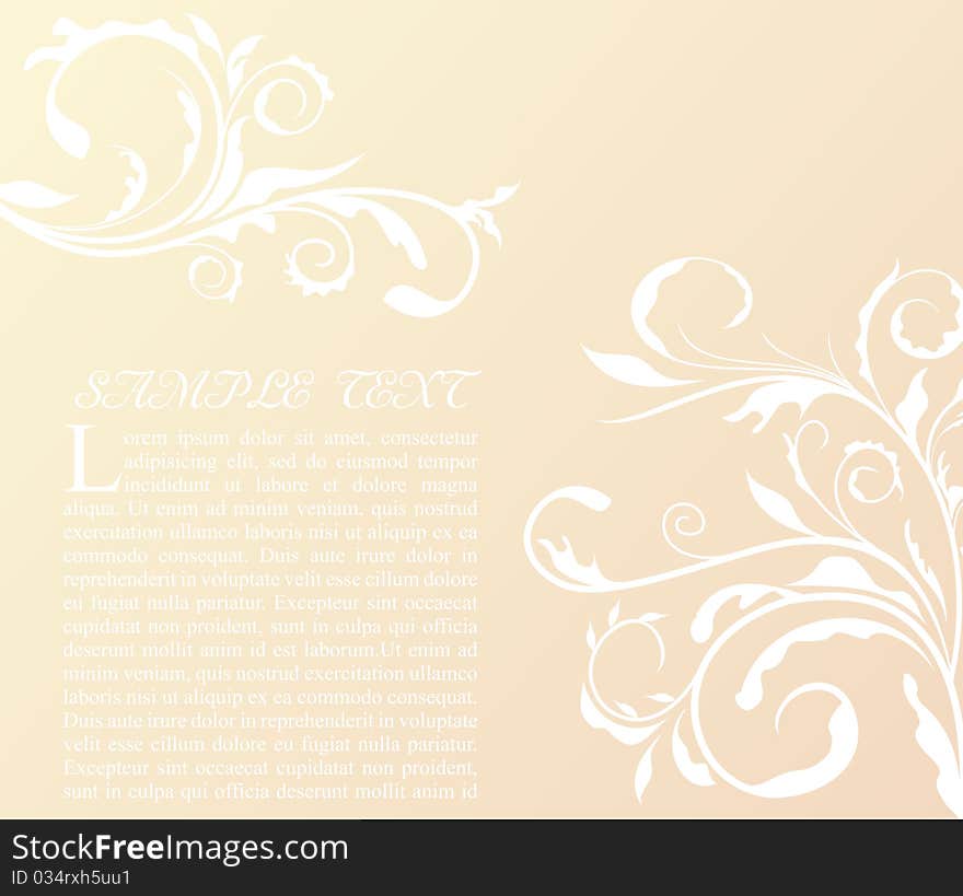 Illustration the floral decor element for design and border - vector