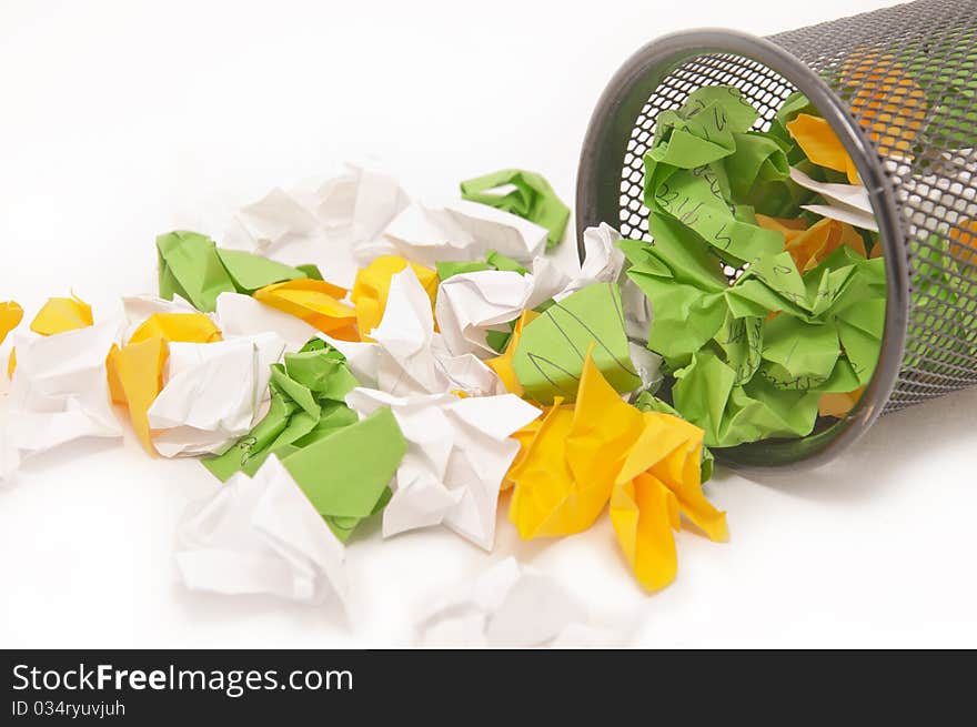 Basket Of Tossed Paper