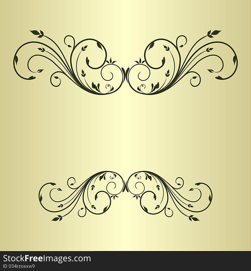 Illustration vintage background card for design - vector