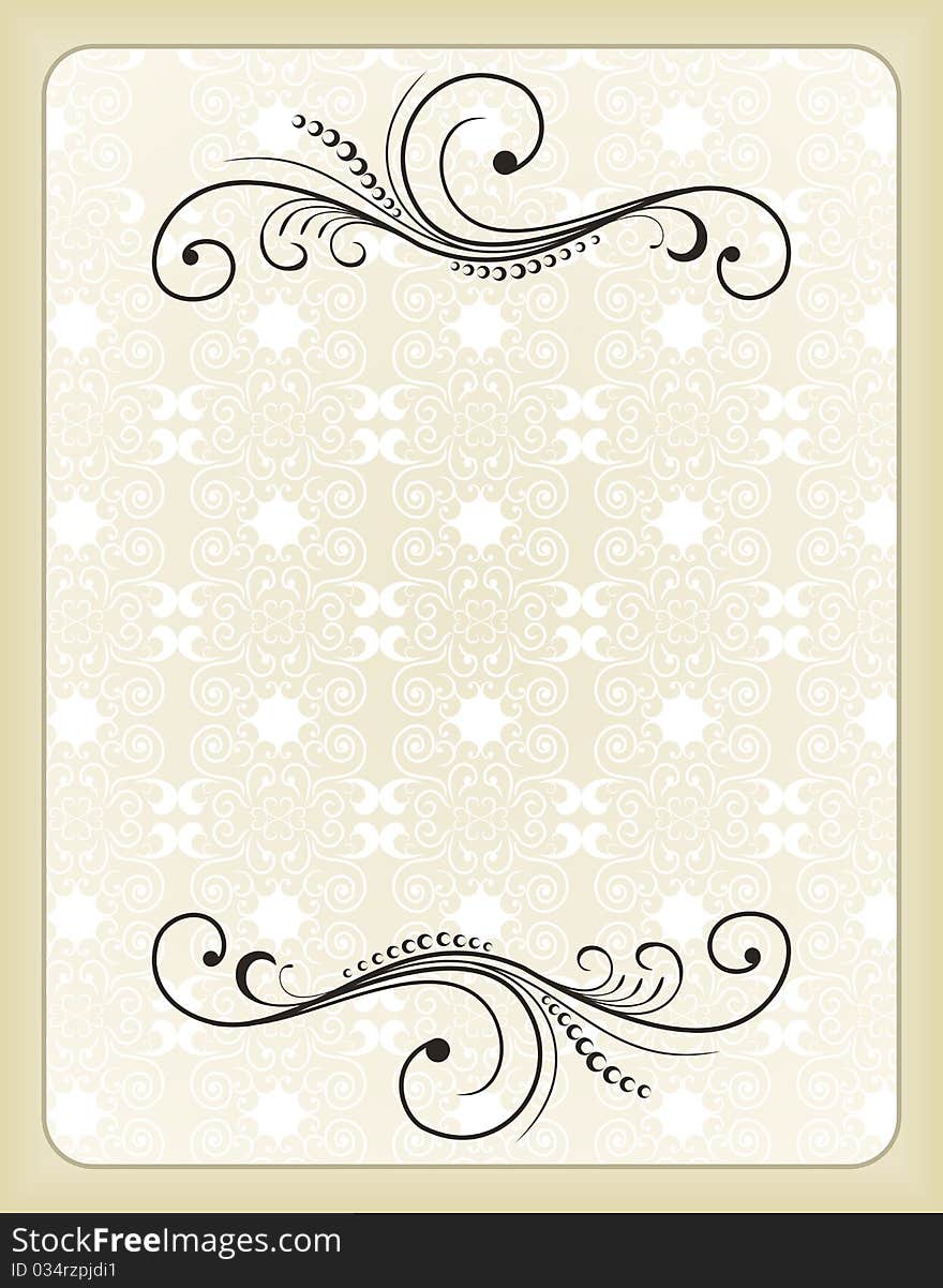 Illustration vintage background card for design - vector