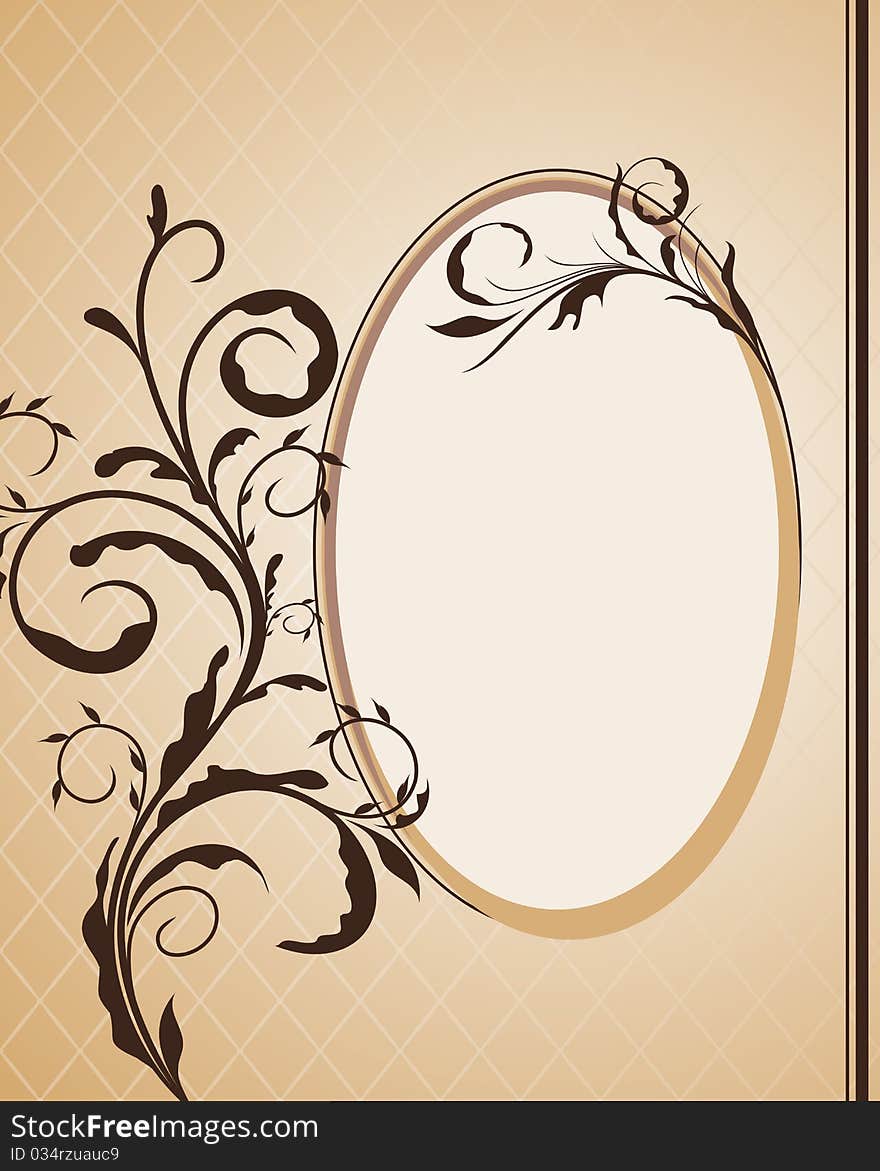 Vintage frame for design card - vector