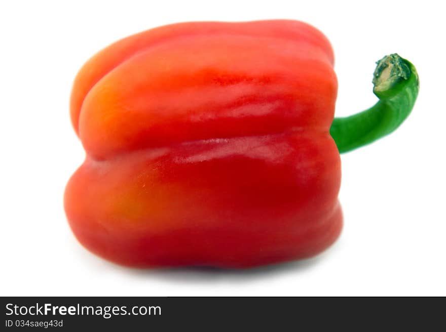 Red pepper isolated on white background