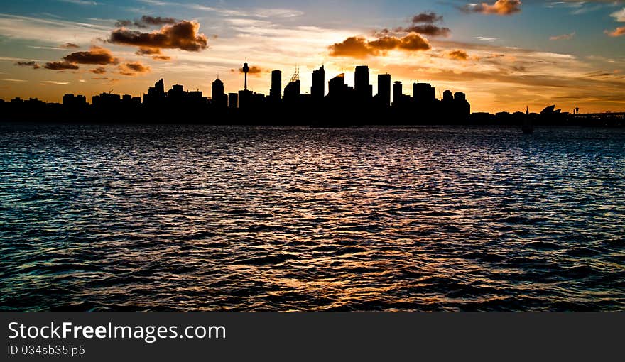 Photo of the Sydney Skyline at Sunset