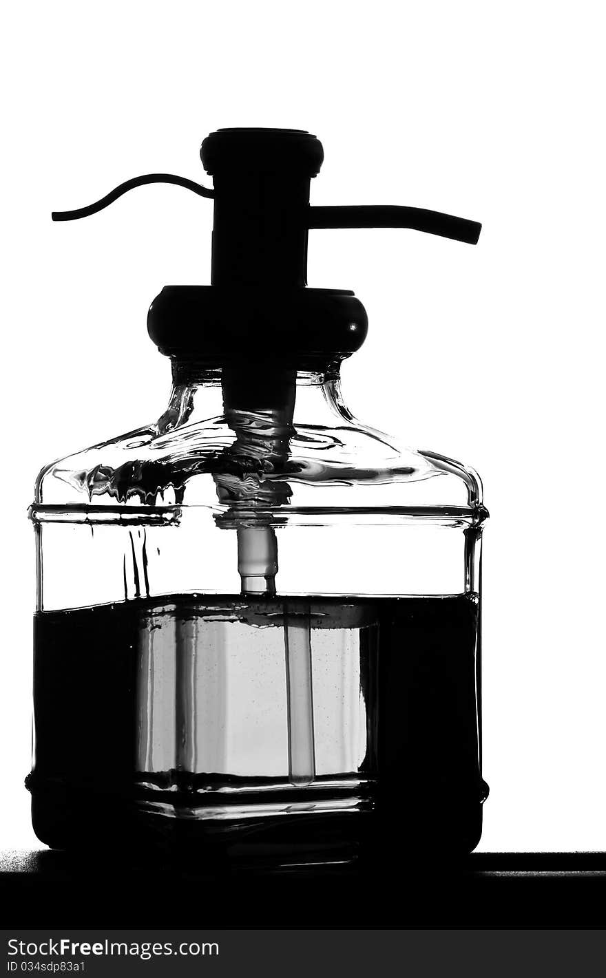 Close up isolated image of soap dispenser