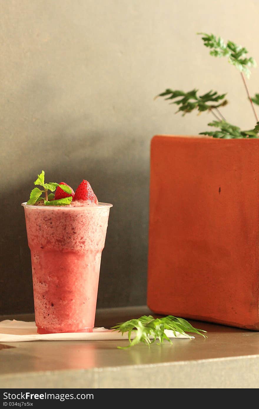 Strawberry fresh smoothies soft drink for healthcare