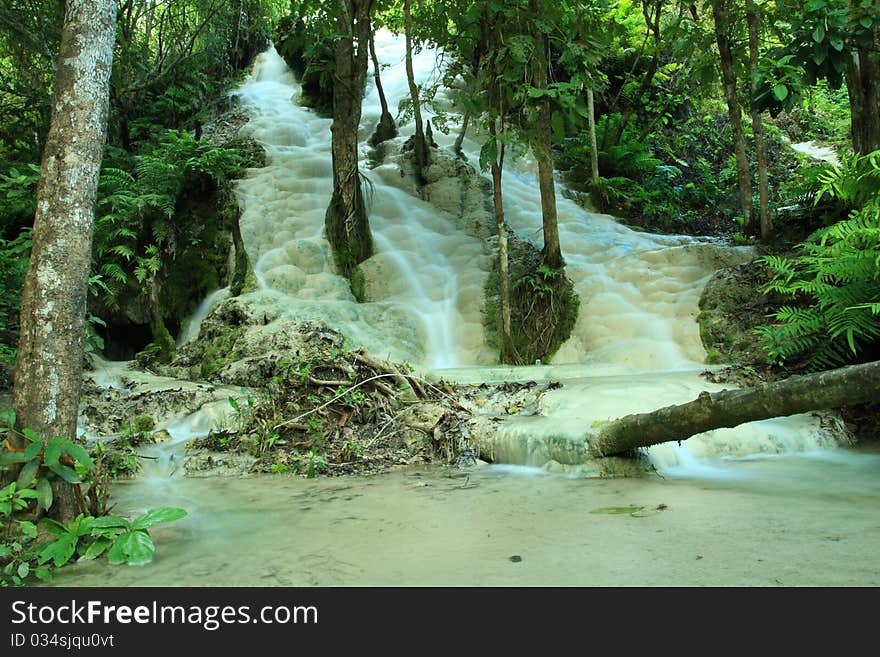 White waterfalls travel location in Chaingmai Thailand. White waterfalls travel location in Chaingmai Thailand