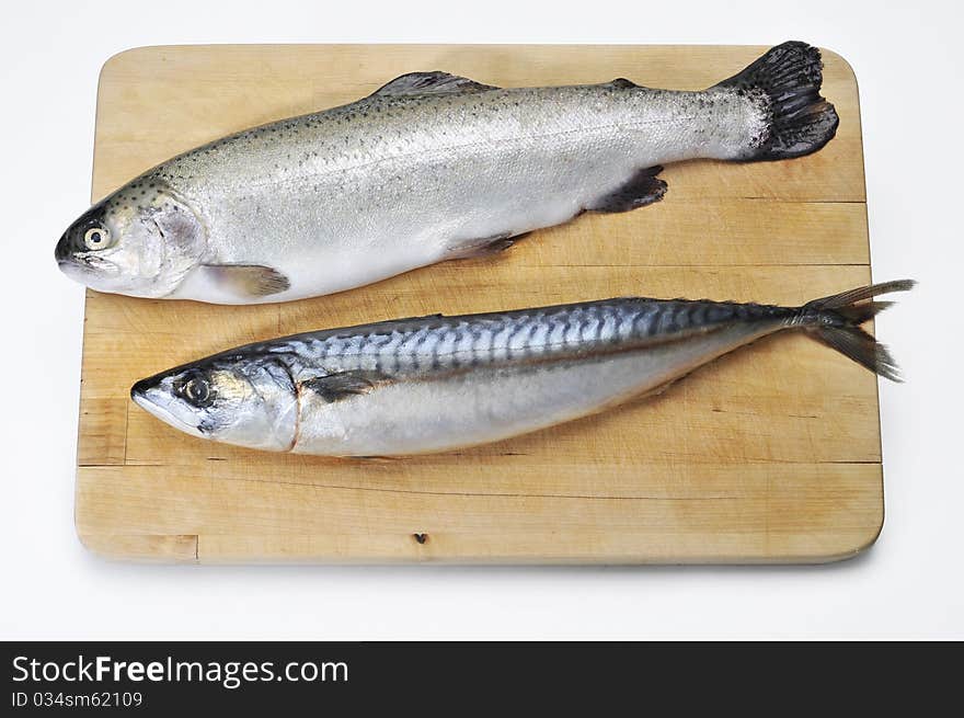 Fresh fish on the worktop