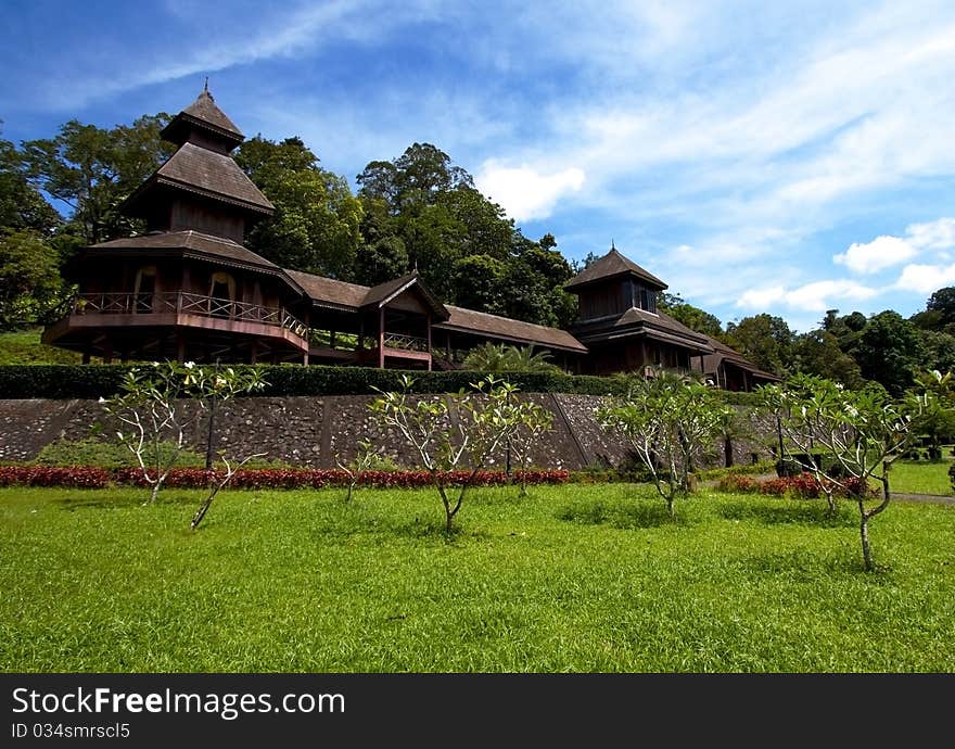 Palace Rattanarangesan in garden Thailand