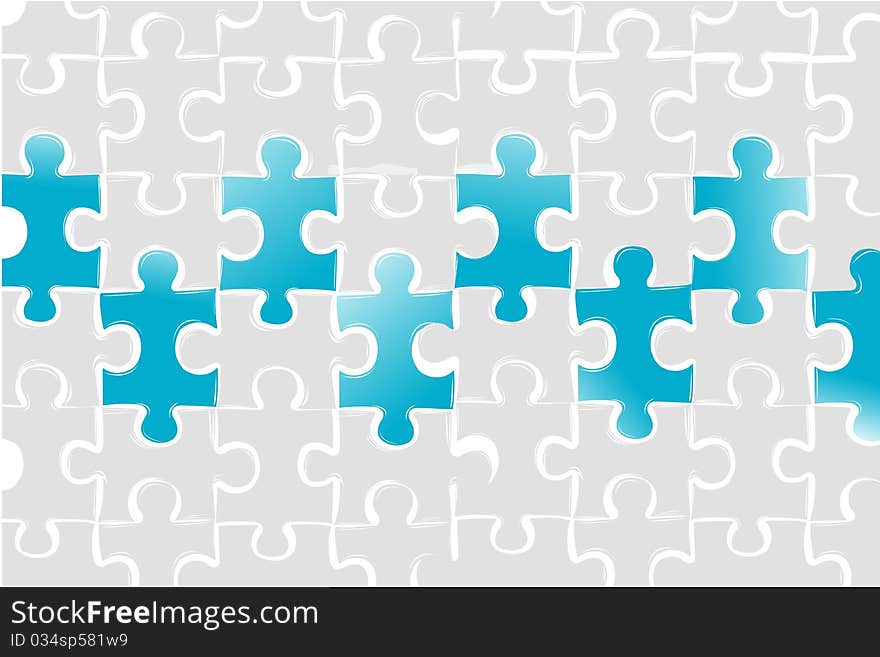 Illustration of puzzled business card