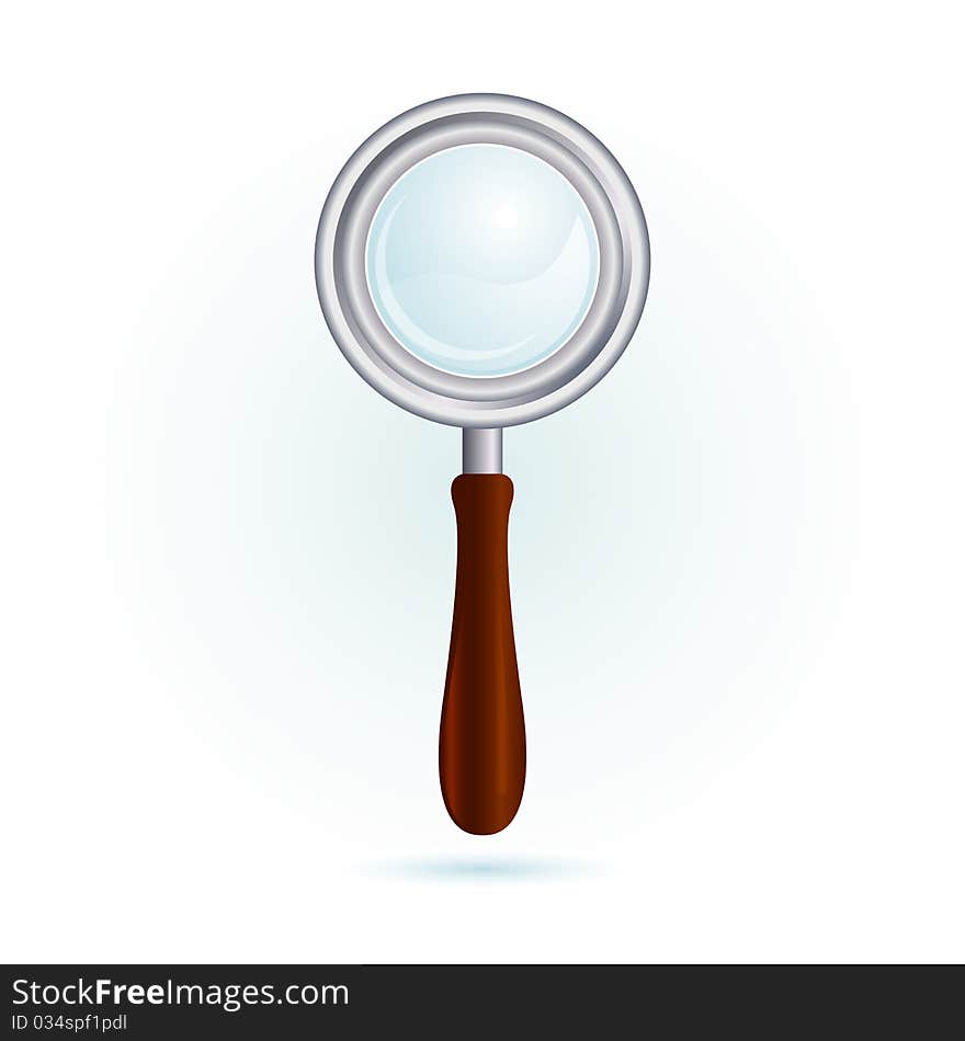 Illustration of lens on isolated background