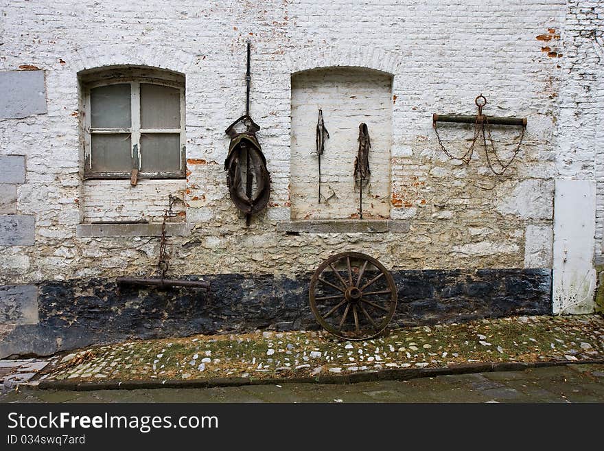 Facade of a countryside house. Facade of a countryside house.