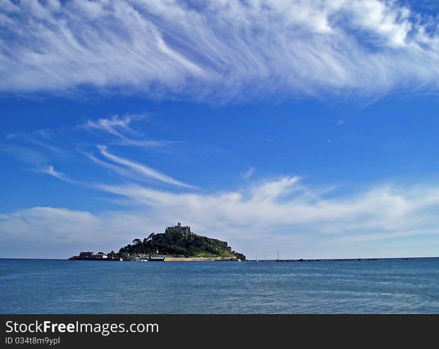 St Michael's Mount, Tidal Island off the tip of Cornwall, The West Country, England. St Michael's Mount, Tidal Island off the tip of Cornwall, The West Country, England.