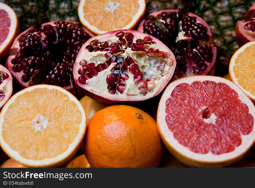 Close up view of fruits