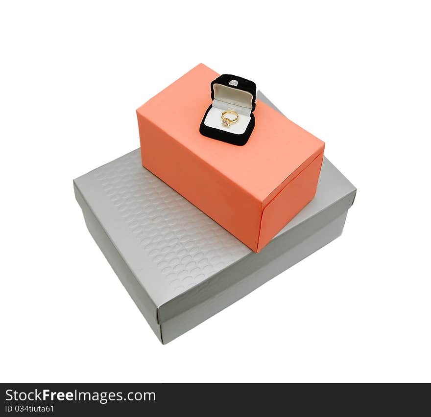 Beautiful cuff links in a gift box. Beautiful cuff links in a gift box