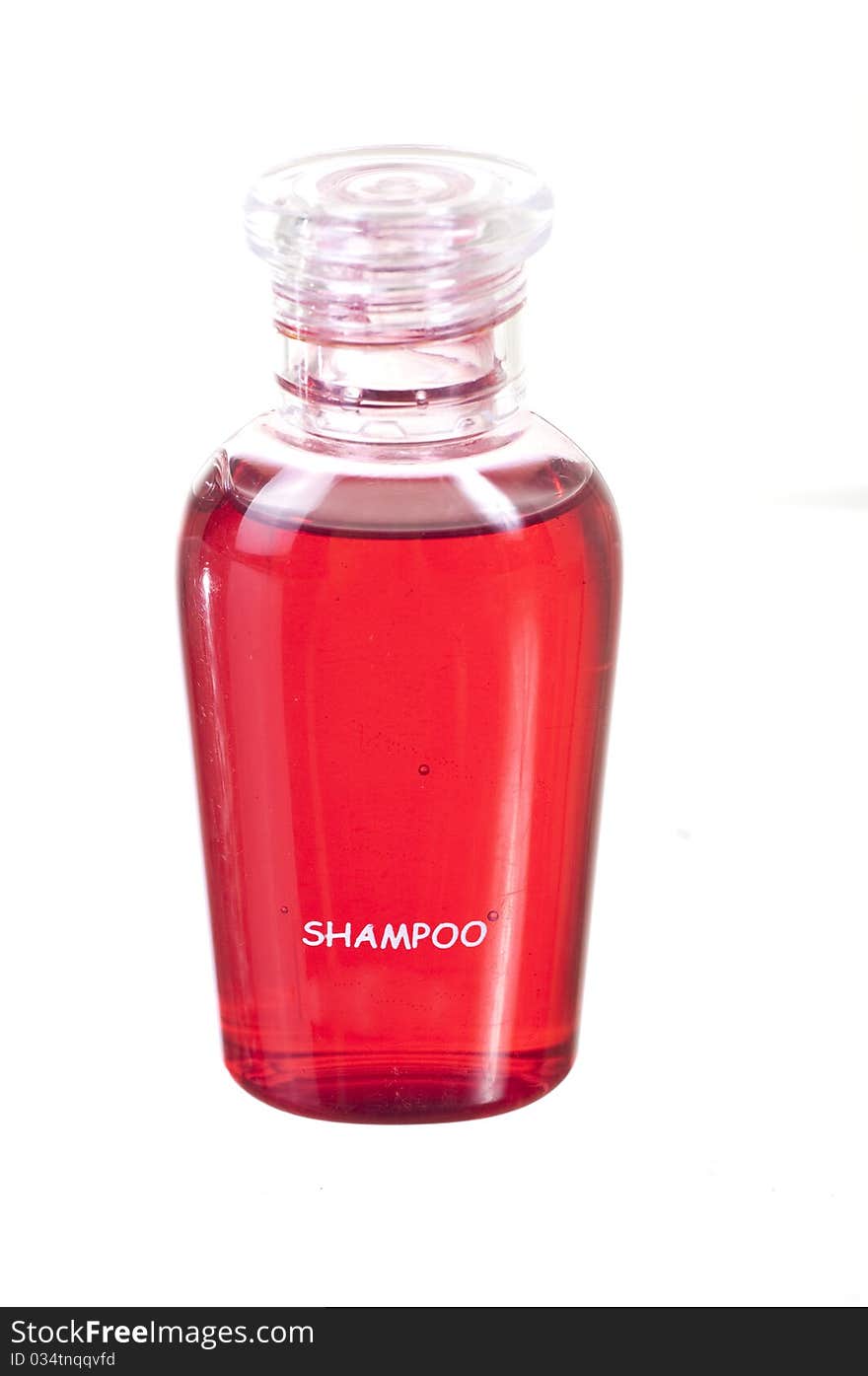 Small bottle of shampoo