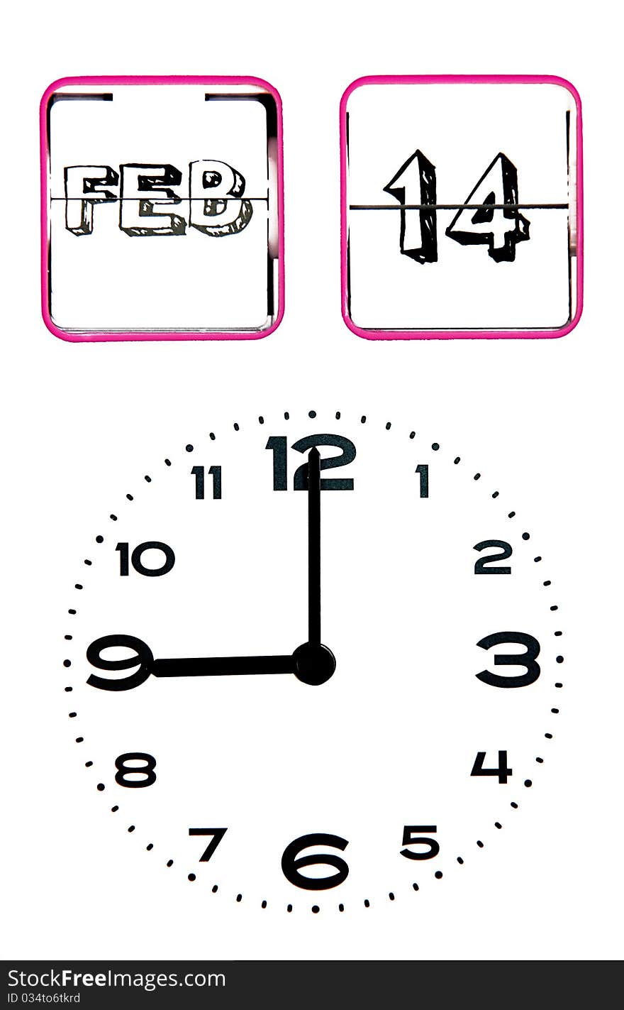 Valentines day clock