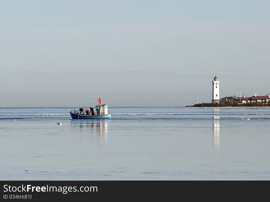 Fishing from fishing boat