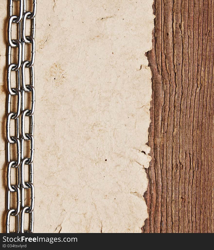 Paper on border wood background