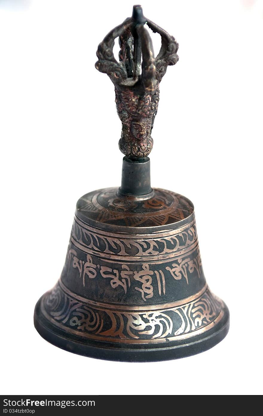 Hand bell with mantras