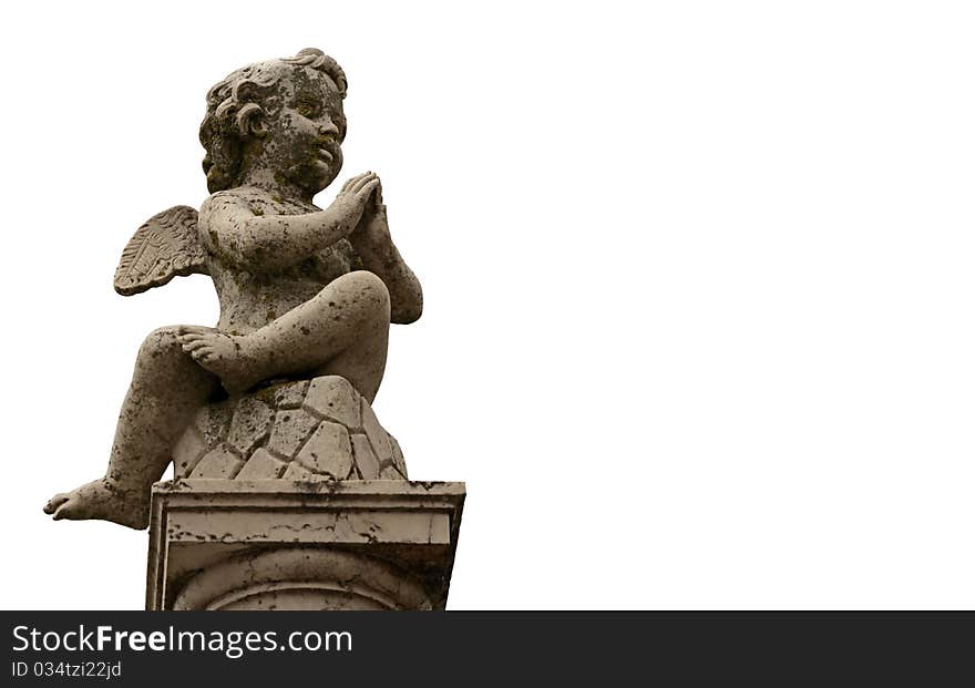 Statue of a little angel with copy space. Statue of a little angel with copy space