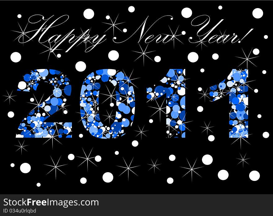 Blue 2011 New Year winter background