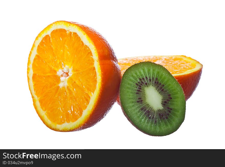 Orange and kiwi