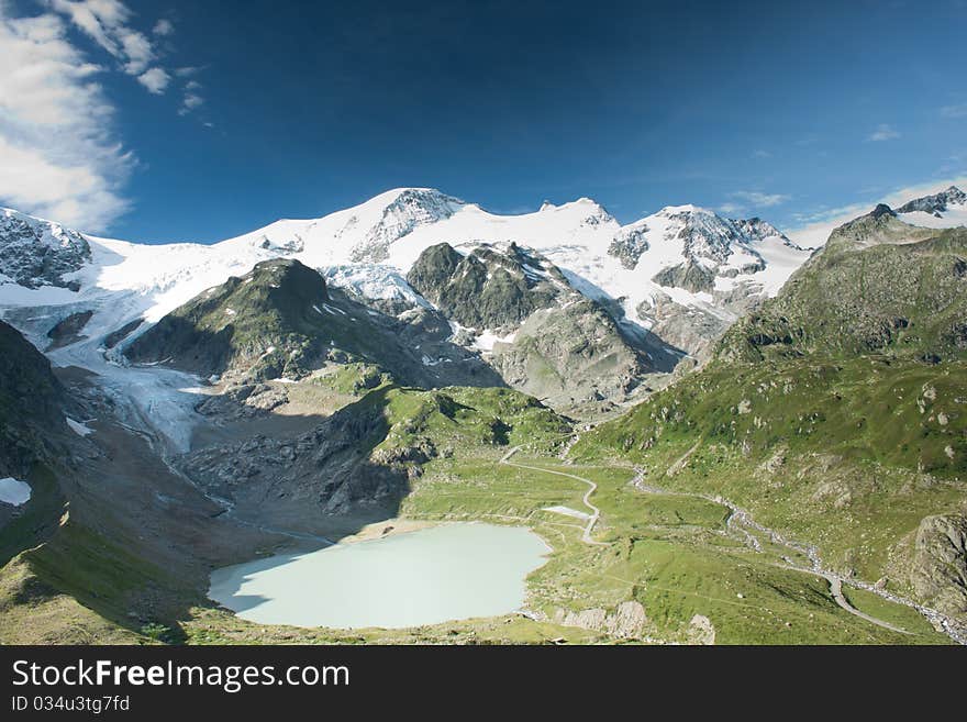 Sustenpass. Swiss Alps. View from Sustenstrasse