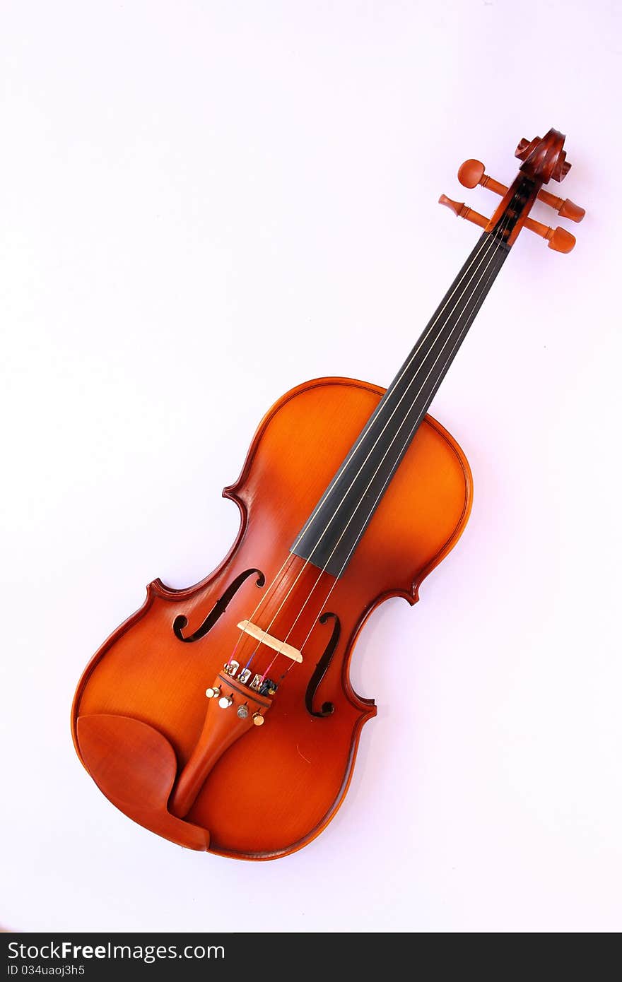 Violin isolated on white background