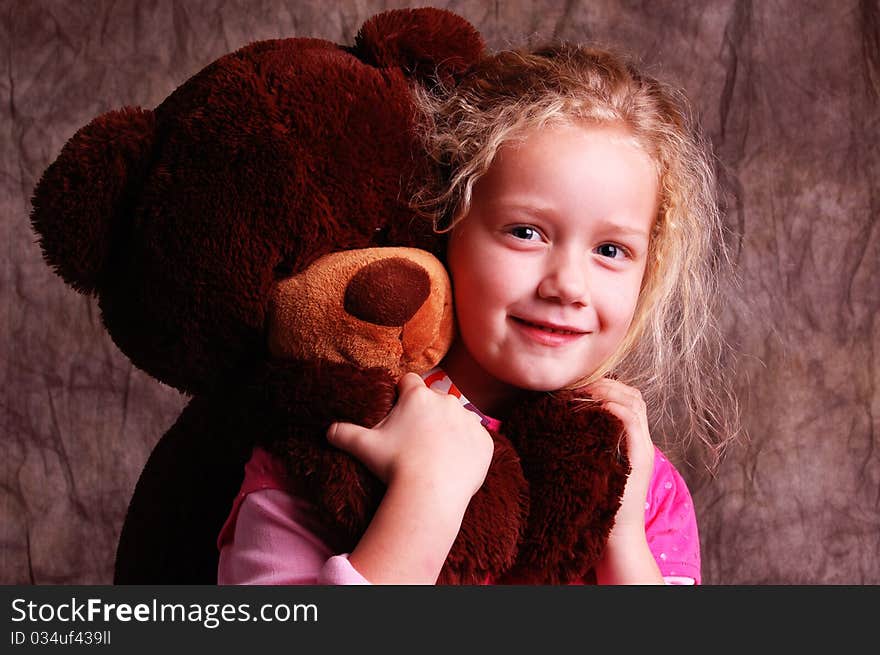 Young Girl and Her Bear