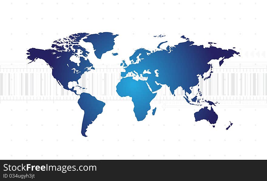 Abstract background with world map and place for your text. Abstract background with world map and place for your text