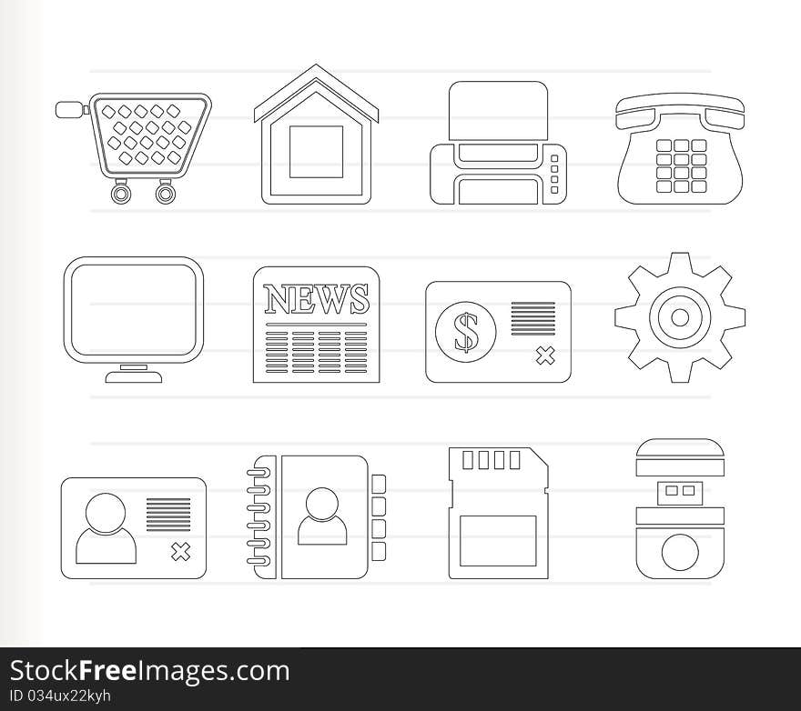 Business, office and website icons