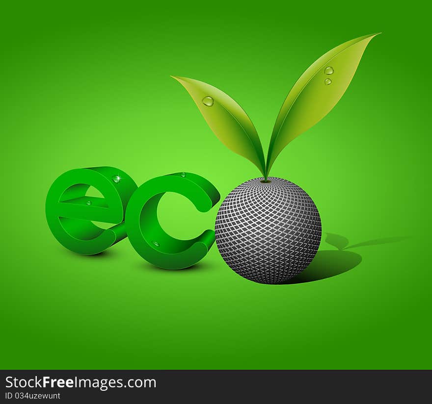 Abstract eco background. Vector illustration.