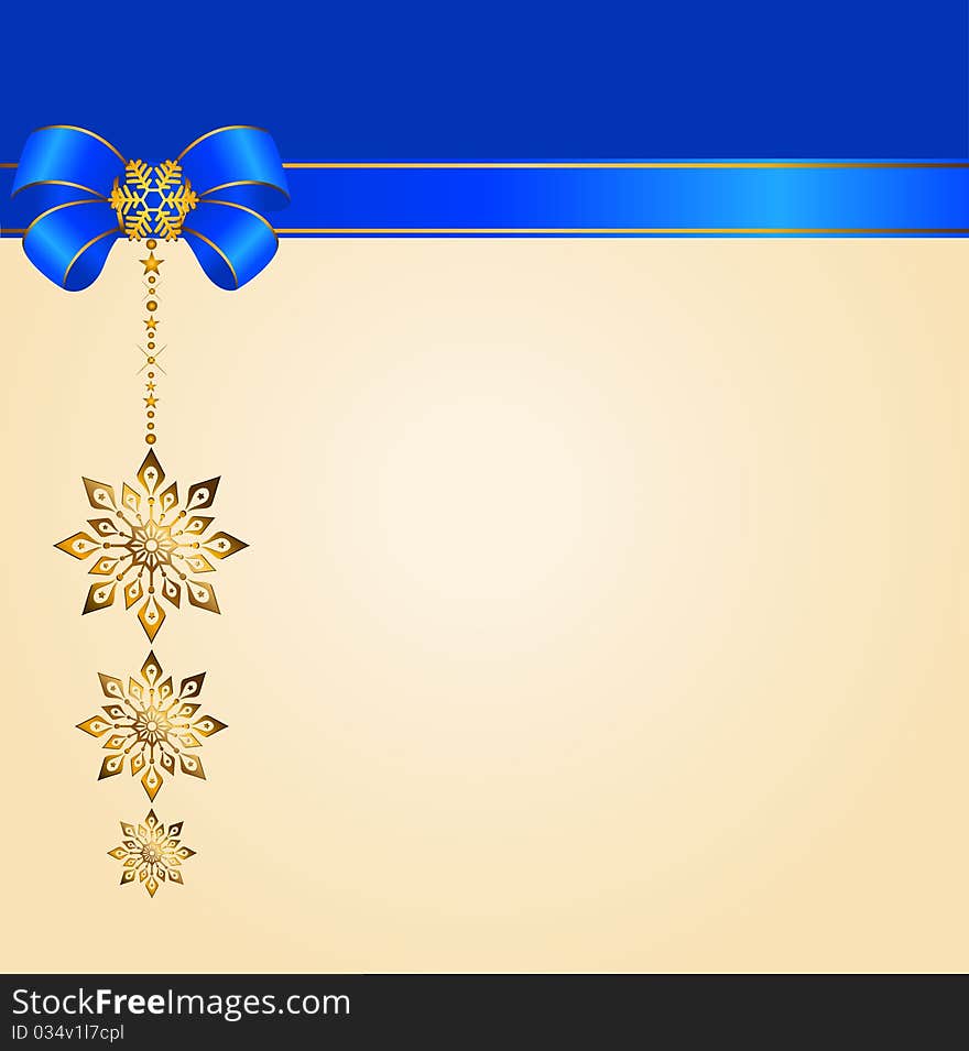 Background with blue bow