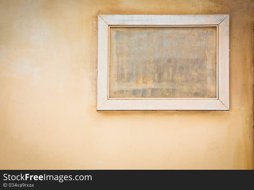 Vintage frame on wall