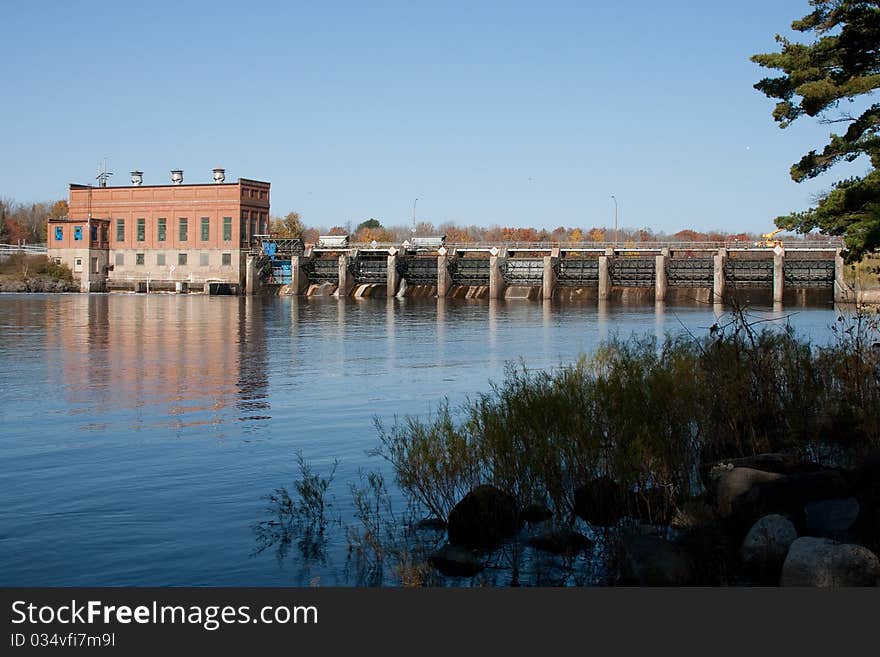 Hydro Dam at Council Grounds State Park, near Merrill WI. Hydro Dam at Council Grounds State Park, near Merrill WI.