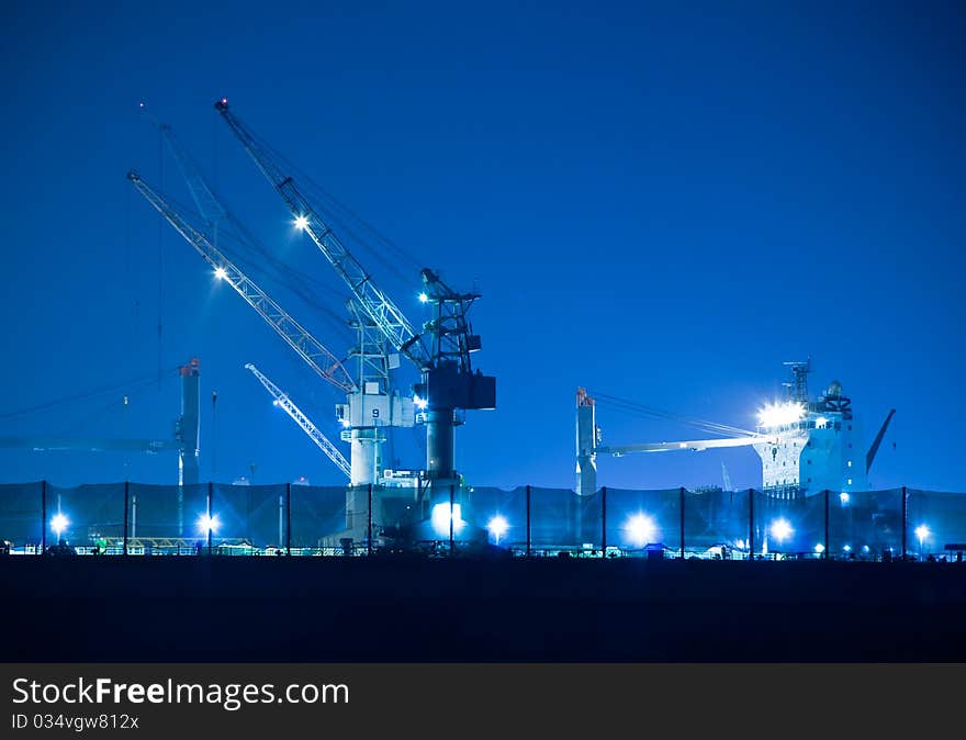 Laem  chabang harbour in chonburi province,Thailand