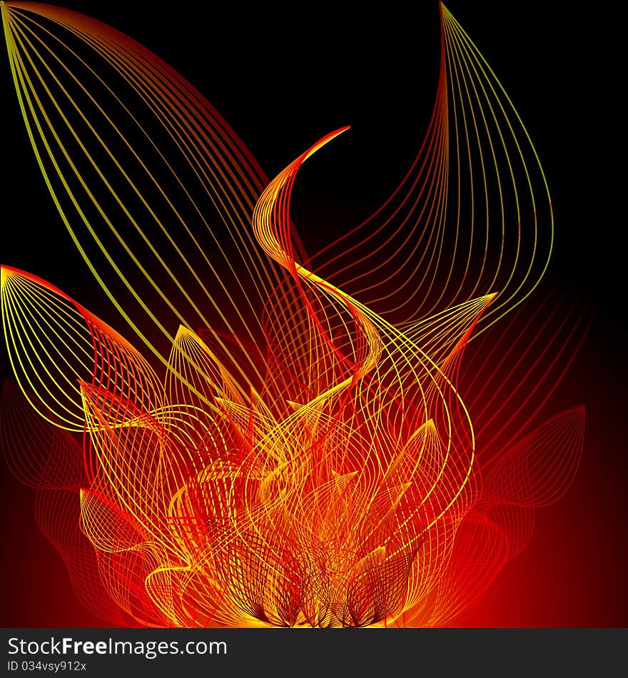 Illustration of abstract  fire background. Illustration of abstract  fire background