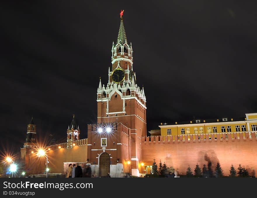 Night view of Moscow Kremlin