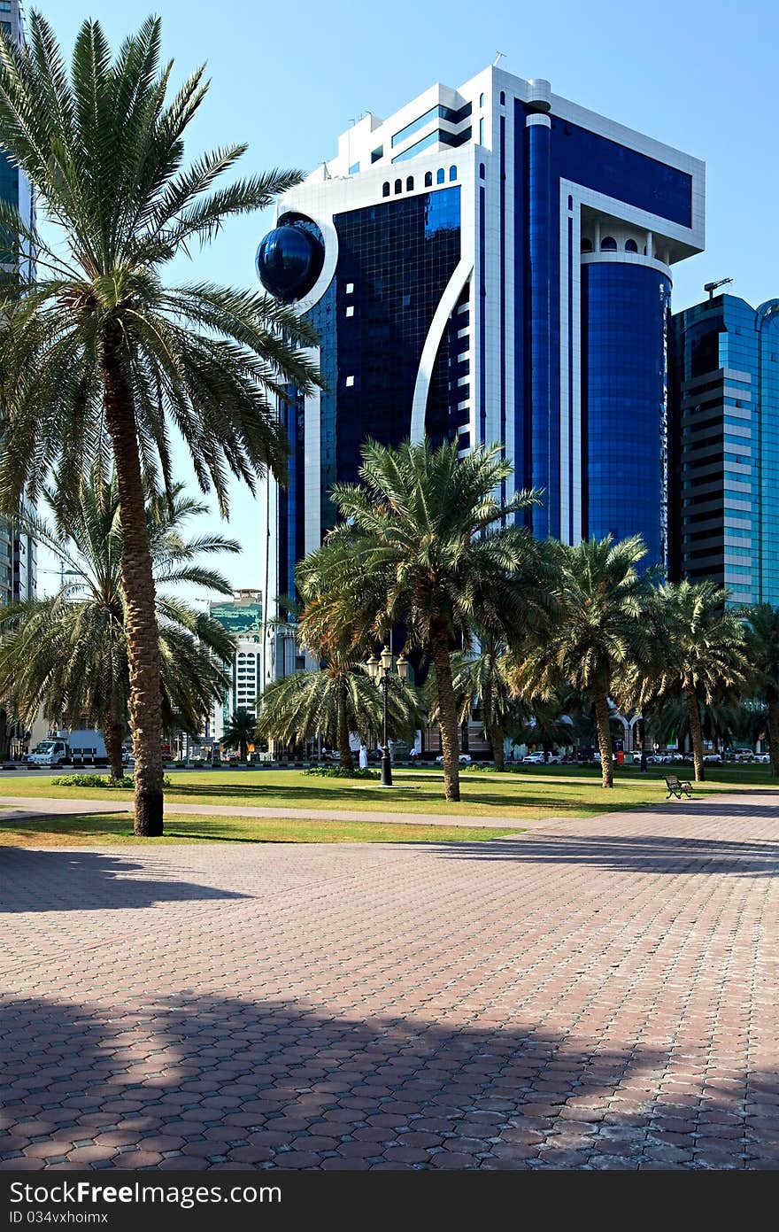 Modern Skyscrapers In Sharjah.