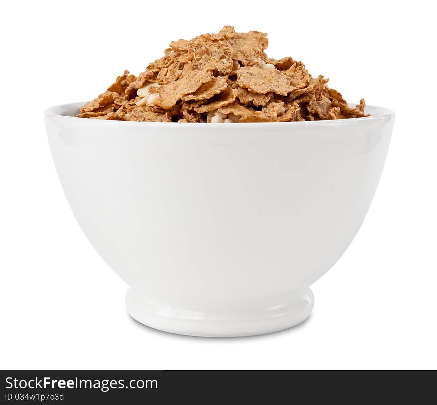 Cornflakes whole grain in bowl