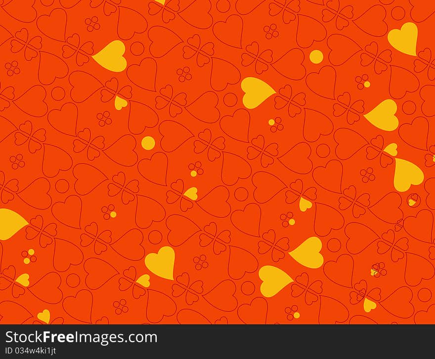 Vector illustration of heart motifs for valentine day cards or anything else