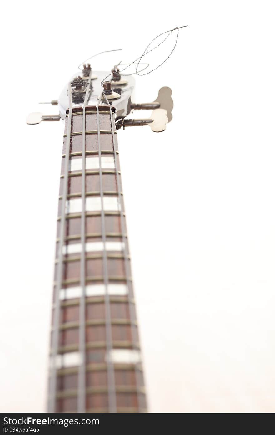 Bass guitar isolated on white background